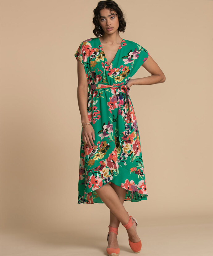 Wrap Midi Dress Image 5