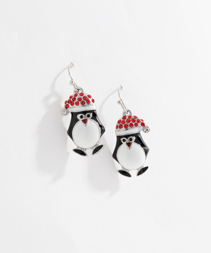 Festive Penguin Earring Image 2