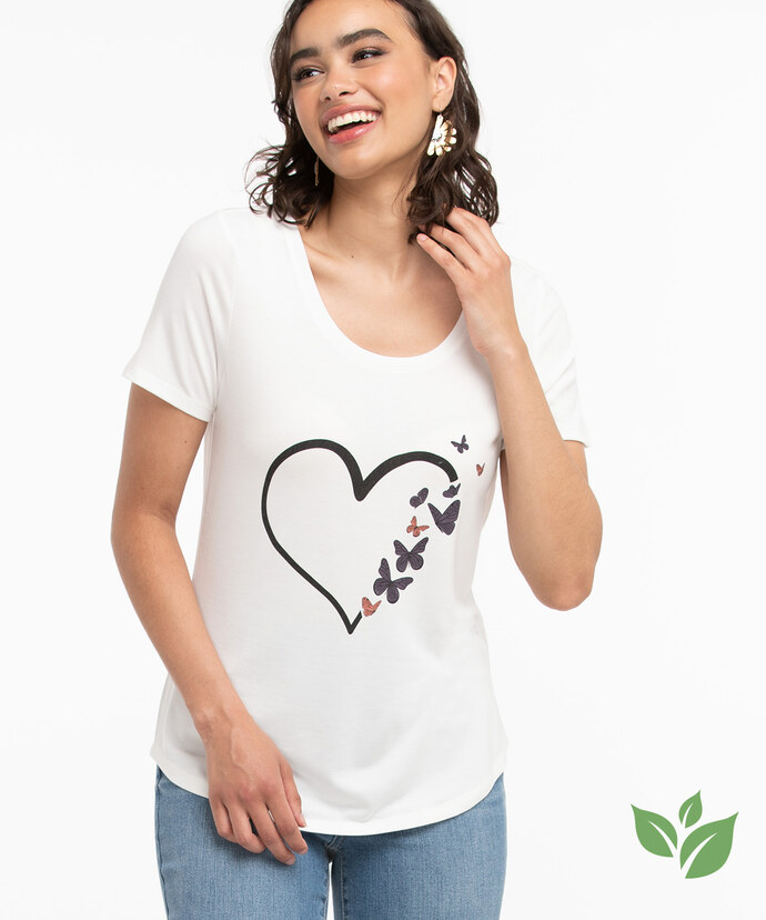 Eco-Friendly Heart & Butterfly Tee Image 1