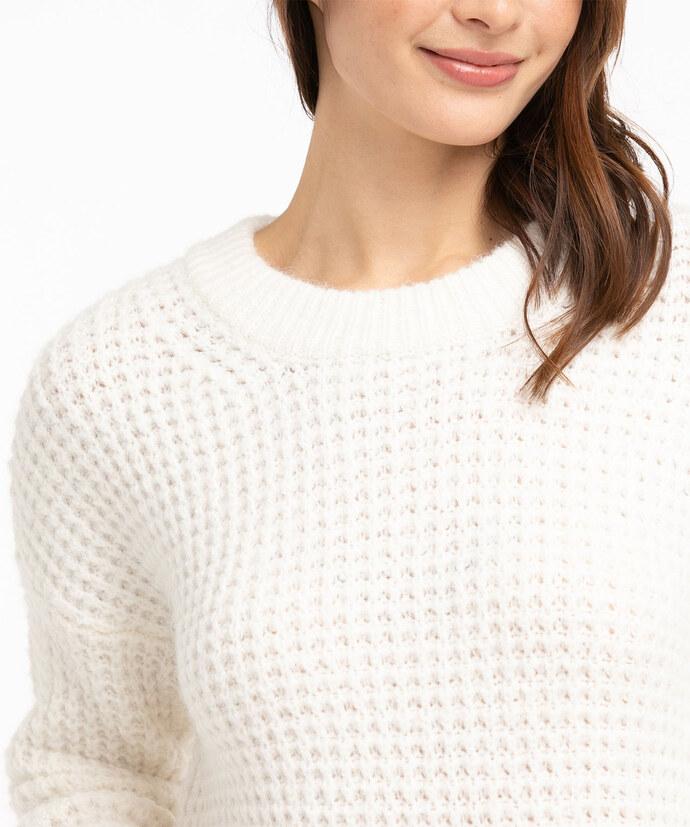 Patch Pocket Waffle Pullover Image 3