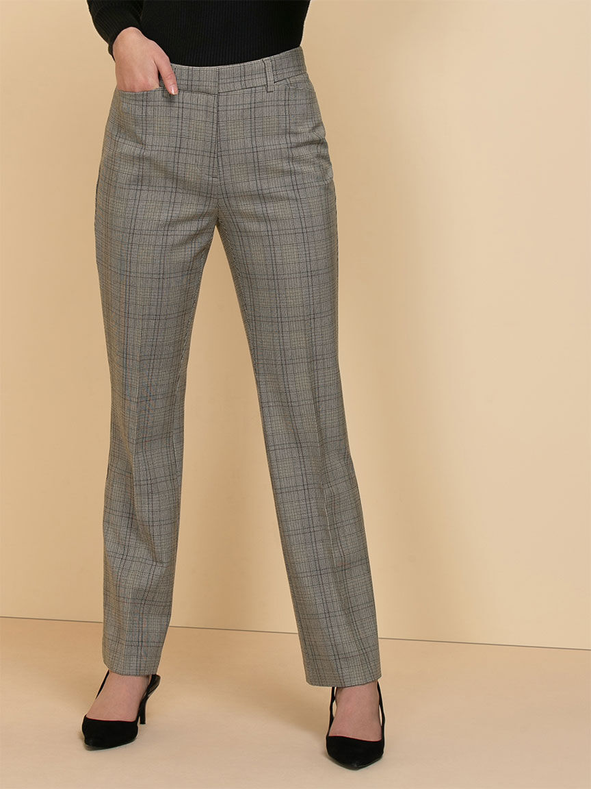 Plaid bootcut pants top