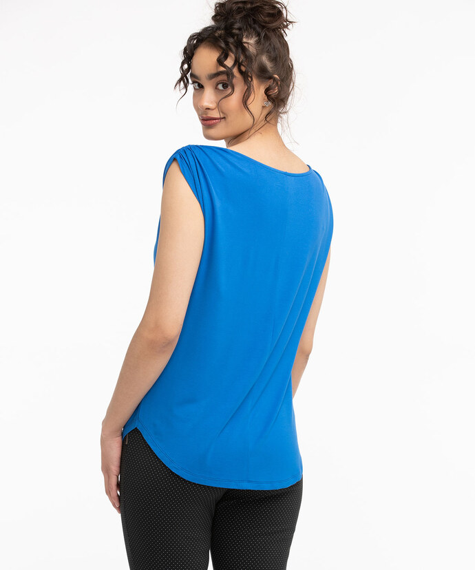 Eco-Friendly Ruched Shoulder Tee Image 3