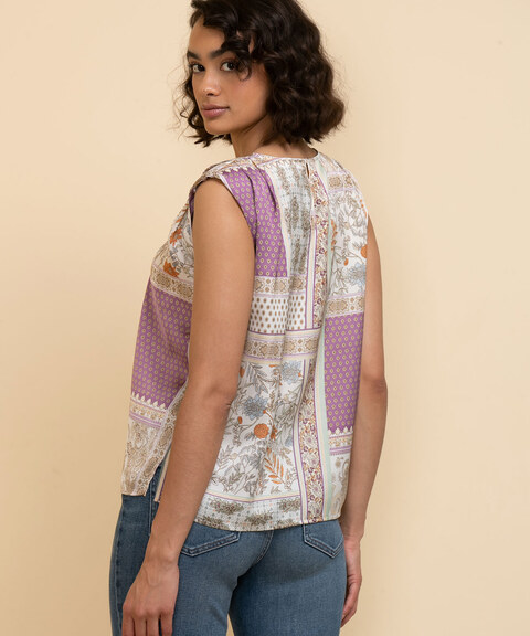 Blouse with Shoulder Pads