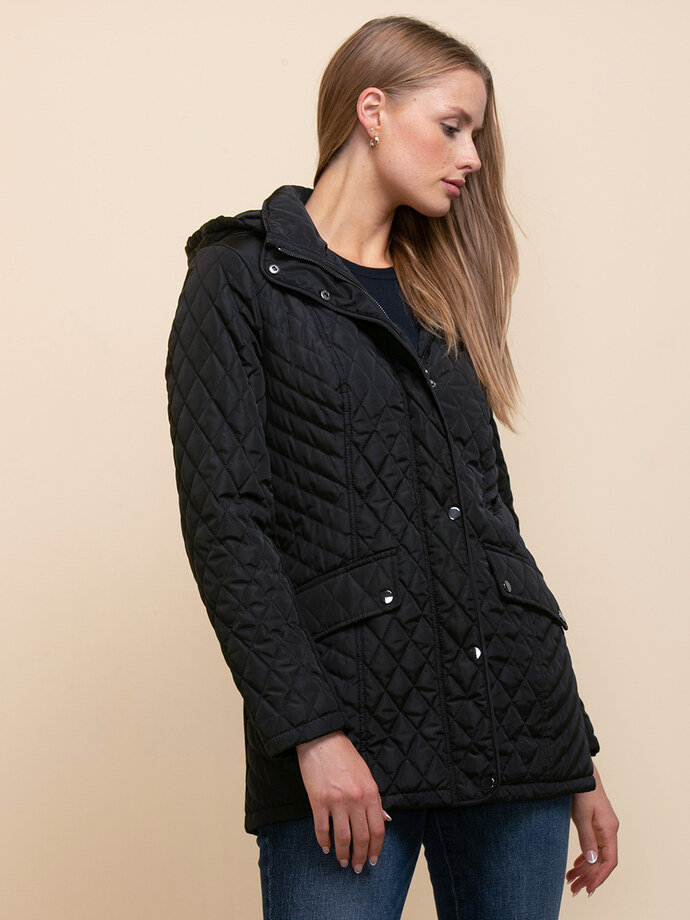 Quilted Jacket with Detachable Hood Image 6
