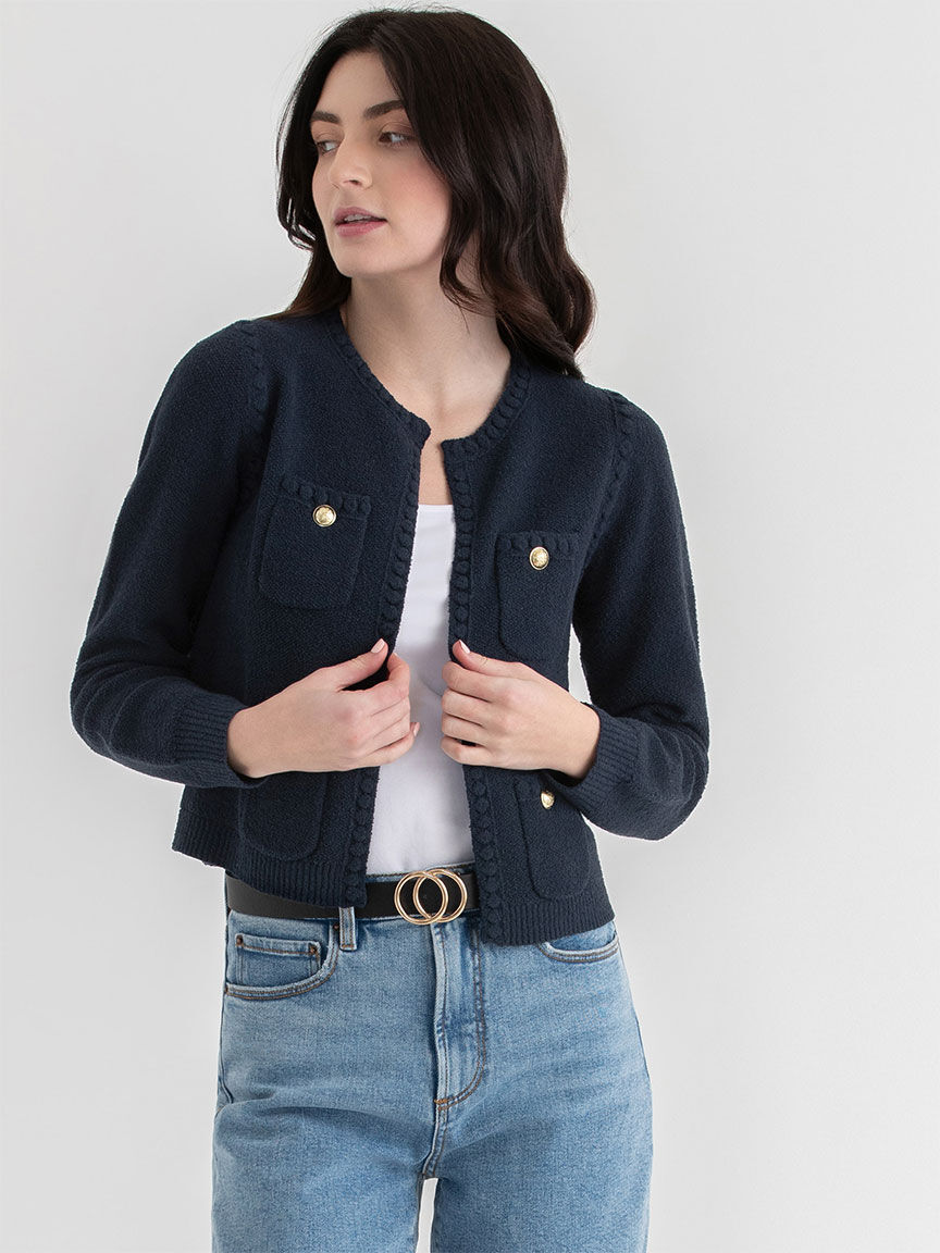 Yarn dyed bouclè jacket, Multi-color - Sisley