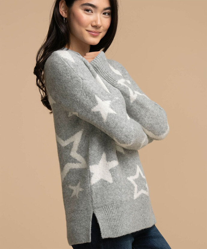 Eco-Friendly Starry Tunic Sweater Image 5