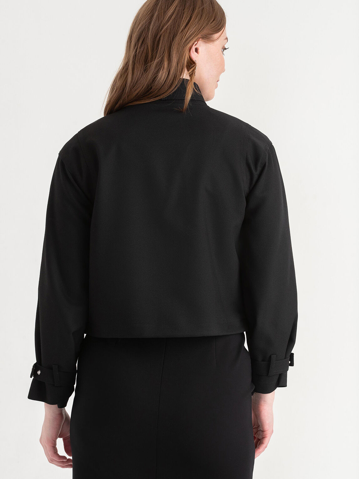 Black military style jacket shop