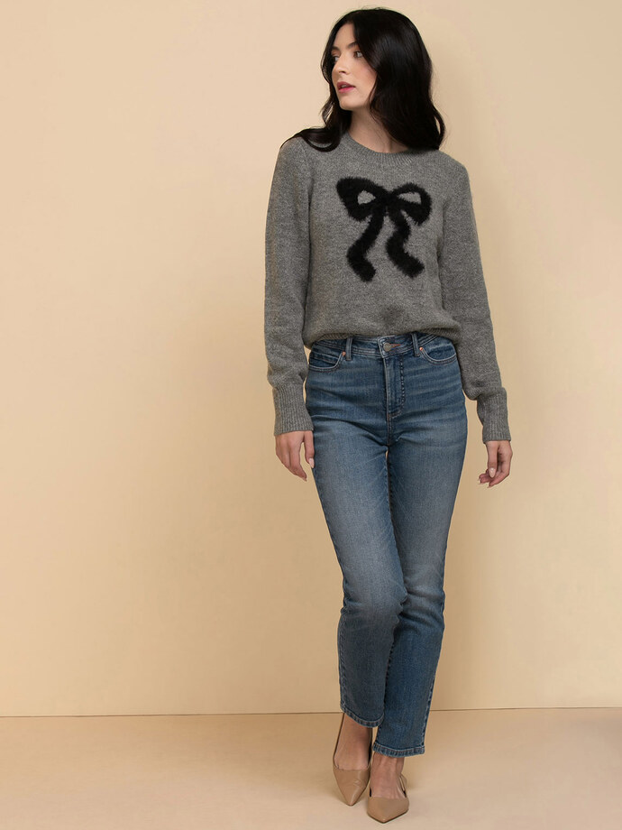 Crew Neck Mossy Pullover Sweater Image 1