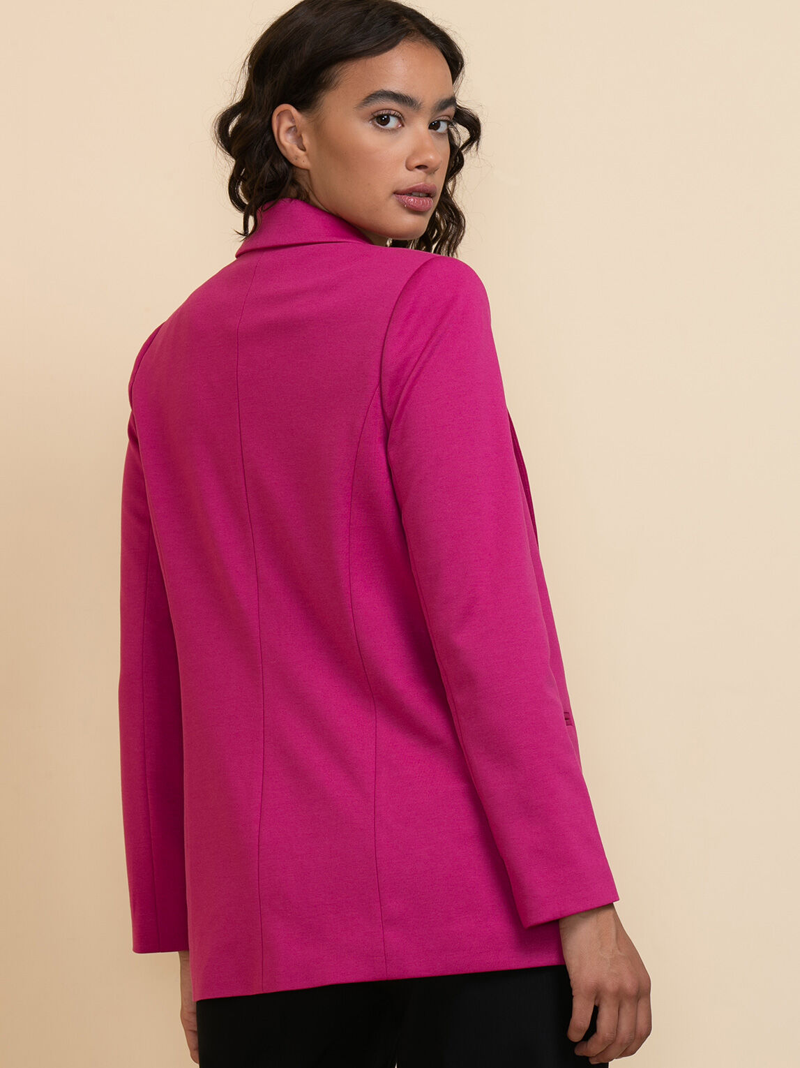 Pink top ponte blazer