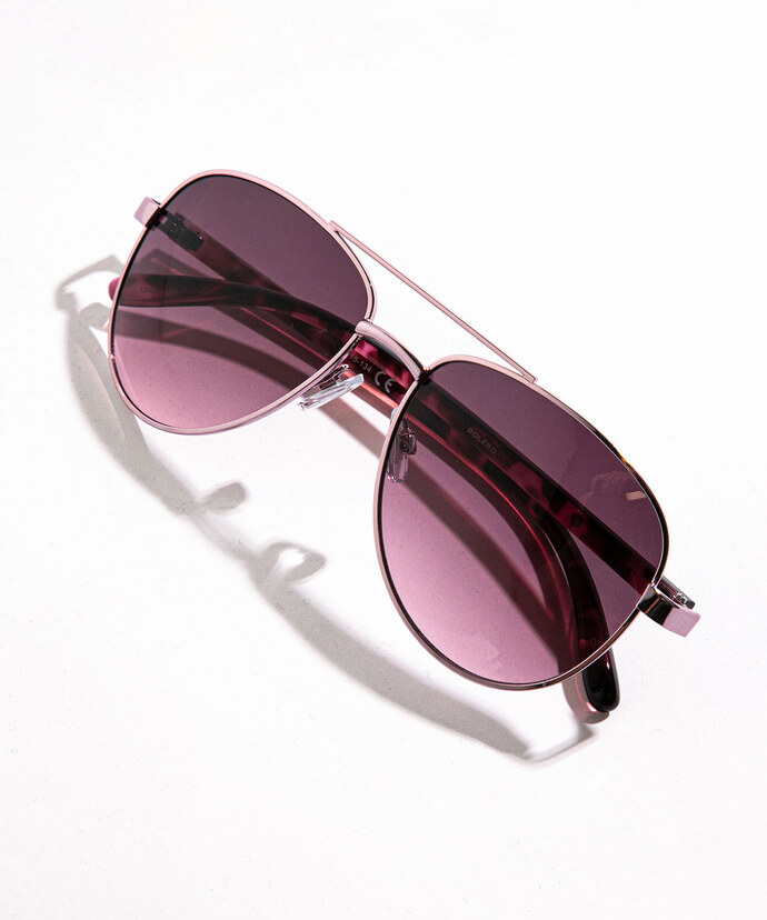 Purple Aviator Sunglasses Image 1