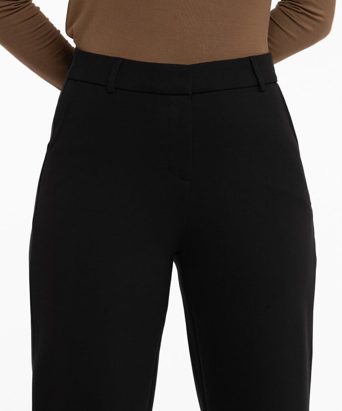 Ponte Fly Front Trouser in Black Image 3