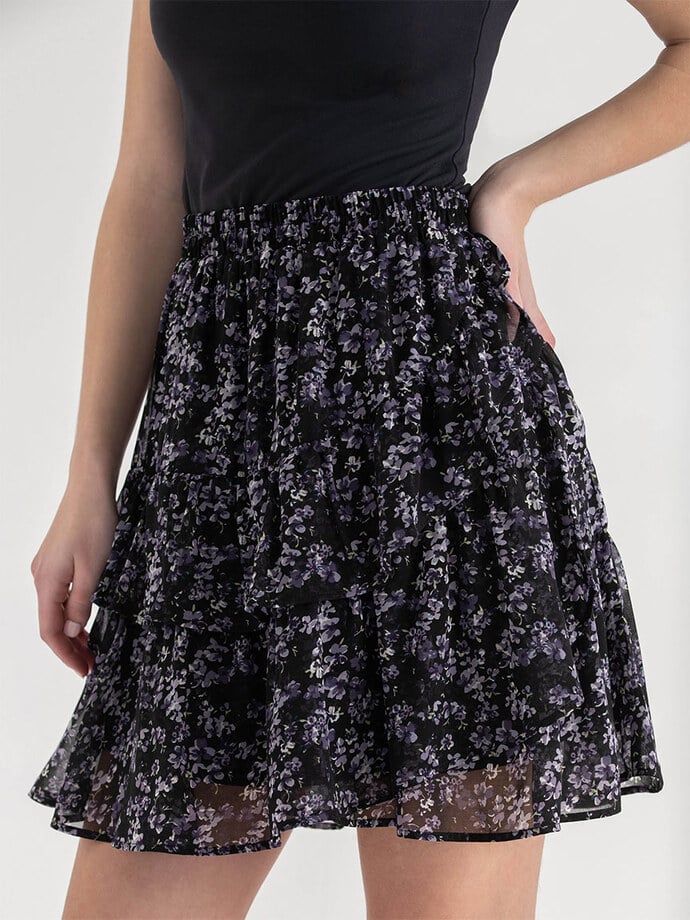 Mini Chiffon Ruffle Skirt Image 4