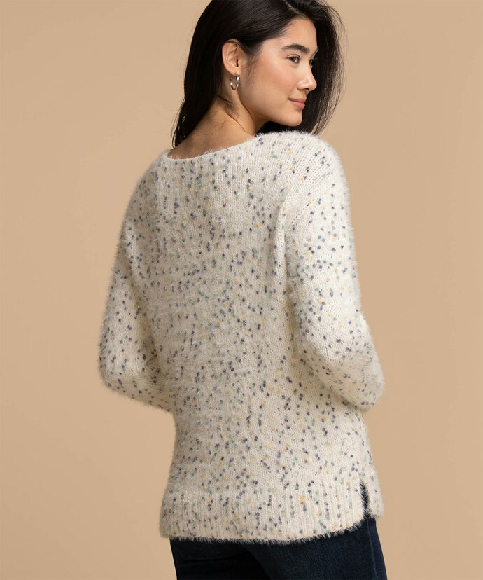 Scoop Neck Confetti Sweater Image 3
