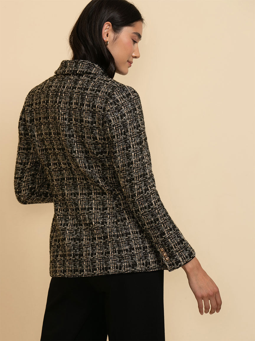 Boucle blazers top