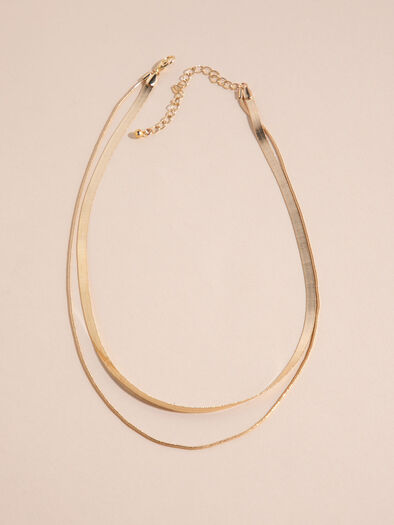 Gold Double-Layered Snake Chain, Gold