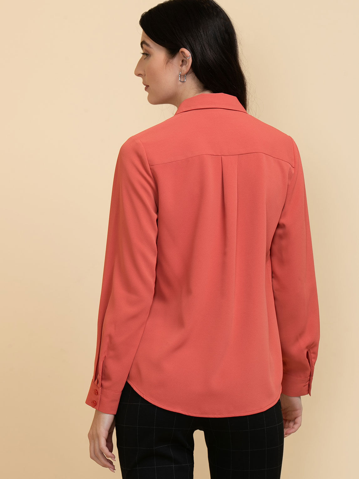 Girls long sleeve collared shirt on sale