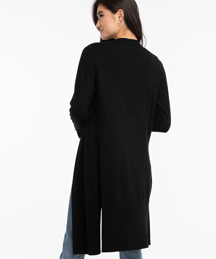 Eco-Friendly Ribbed Duster Cardigan Image 3