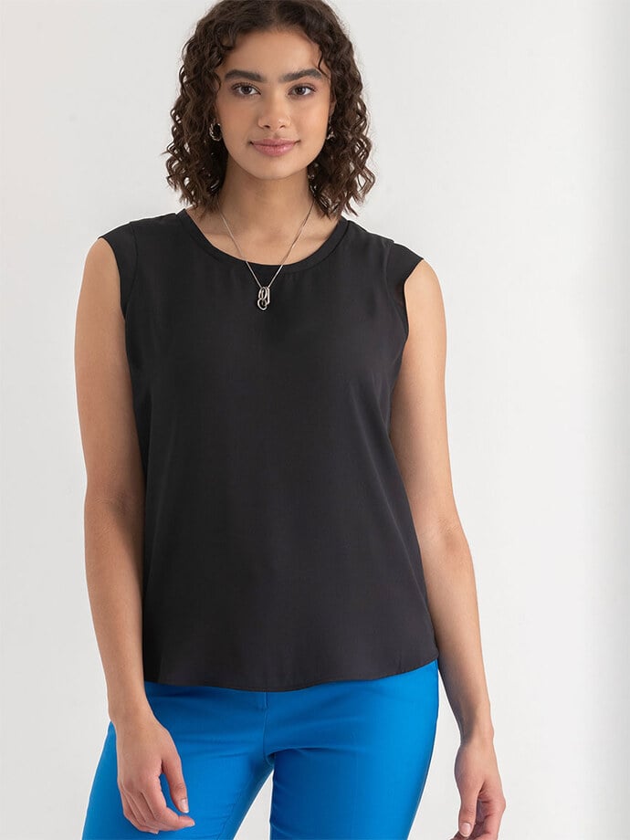 2-Layer Cap Sleeve Blouse Image 5