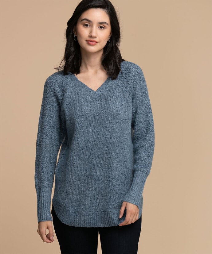 Guilty V-Neck Twisted Yarn Sweater Image 1