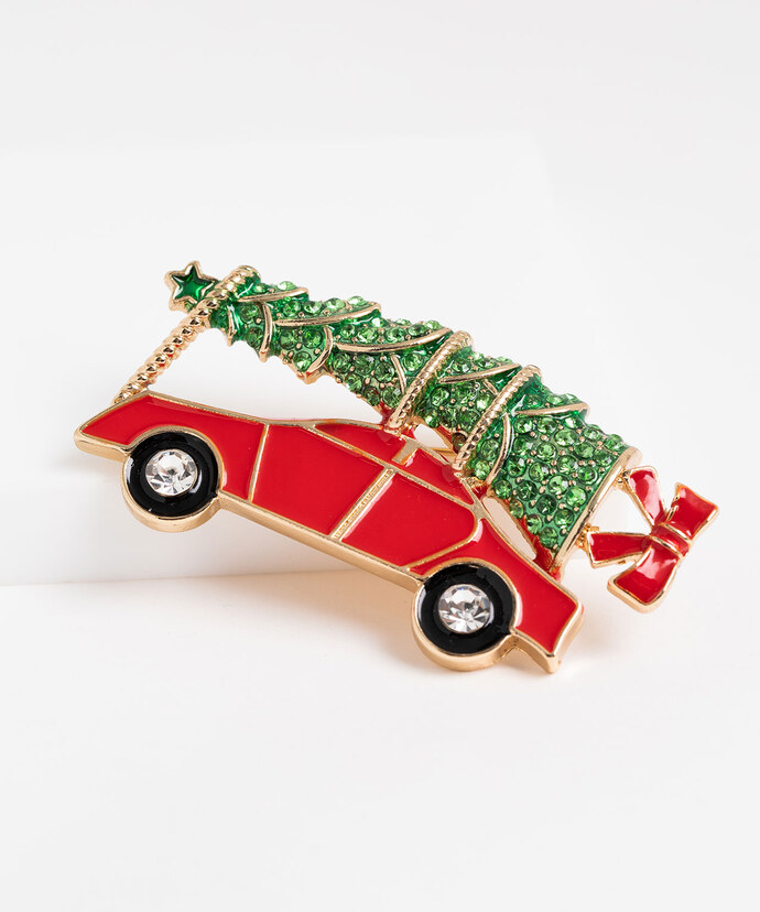 Christmas Tree Car Brooch Image 1