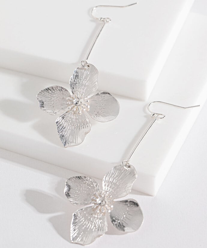Floral Statement Drop Earrings Image 1