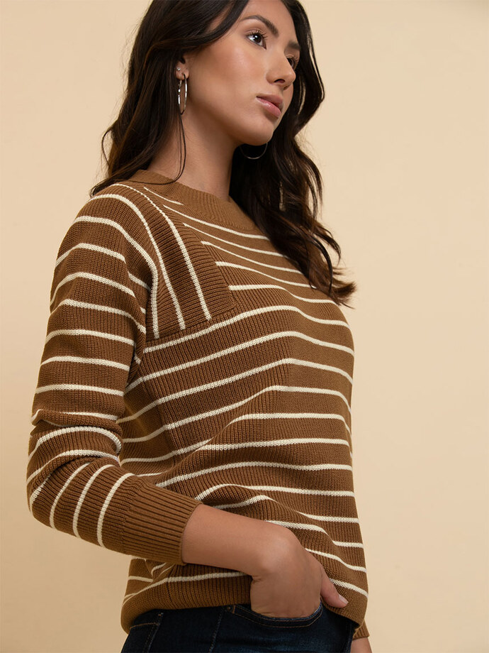 Striped Crewneck Sweater Image 1