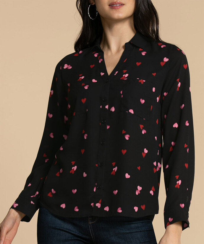 Patterned Collared Shirt Image 3