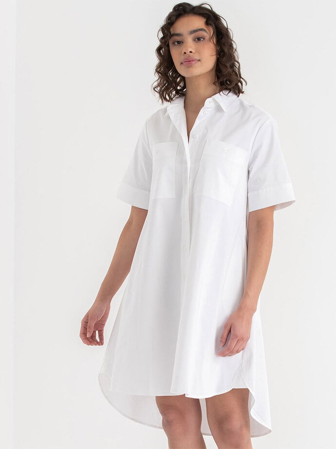 Luxe Poplin Shirt Dress Image 5