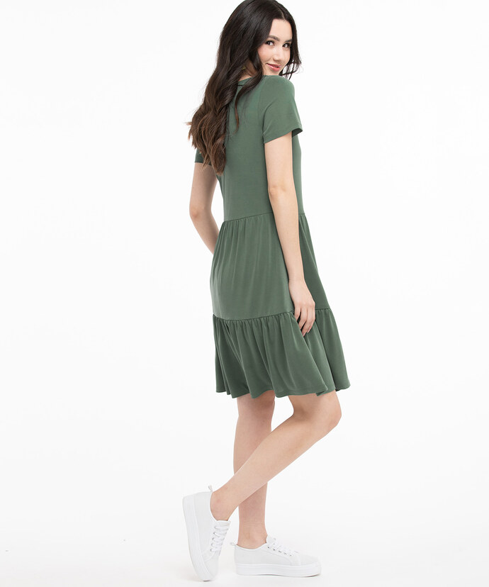 Tiered Short Sleeve Dress Image 2