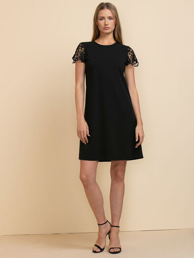 Lace Sleeve Dress by Tash + Sophie, Black