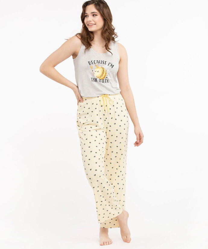 Patterned Pajama Pant Image 1