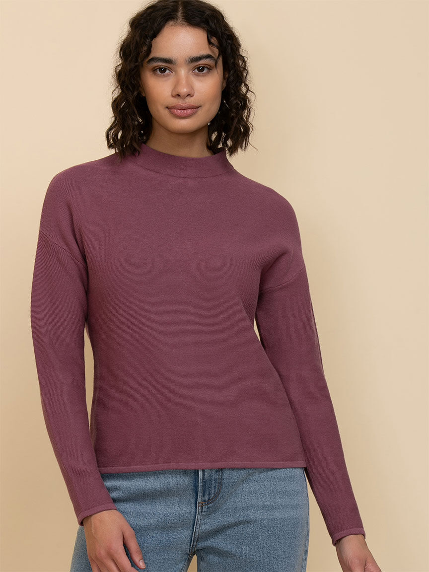 Mock Neck Cotton Sweater Rickis