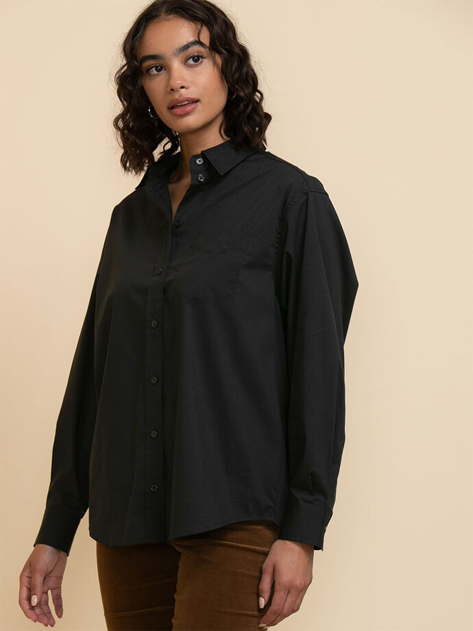 Relaxed Button-Down Shirt Image 3