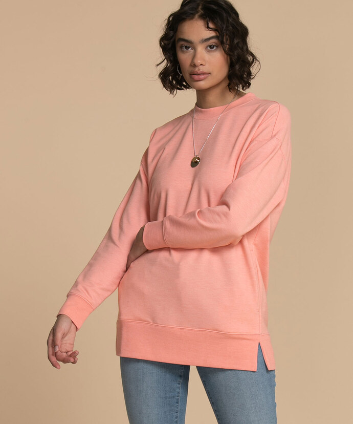 Longer Length Sweatshirt with Pockets Image 1