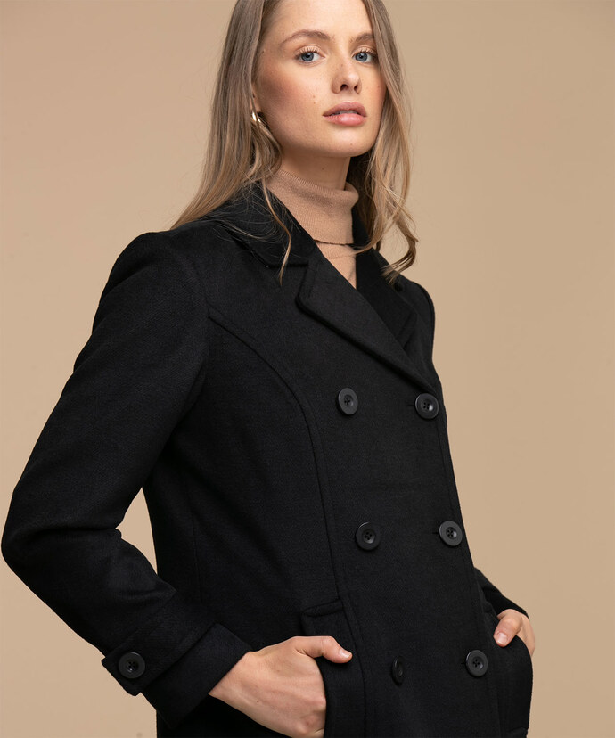 Double Breasted Wool Blend Coat Image 2