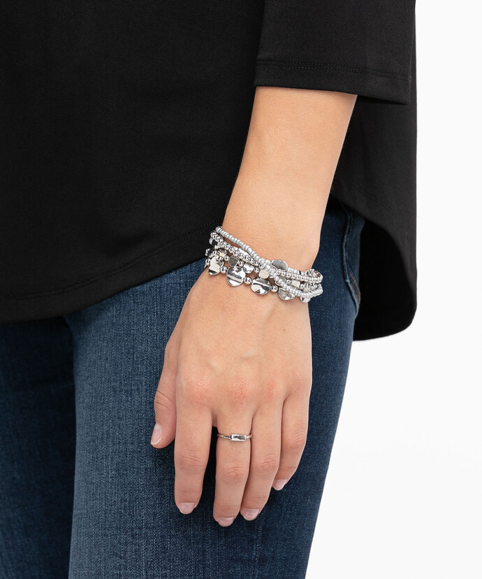 Stretchy Beaded Bracelet 5-Pack Image 2
