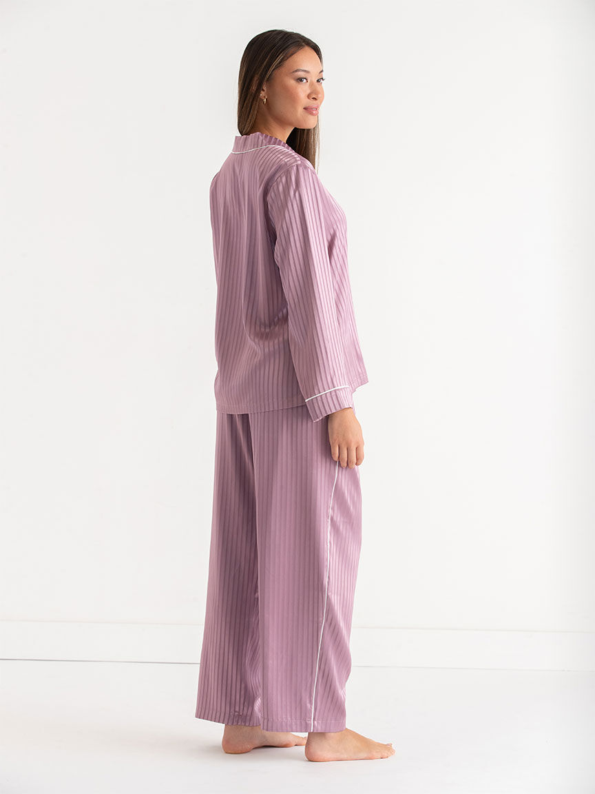 Satin pj and robe set best sale