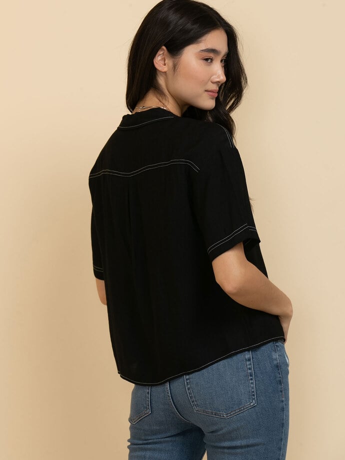 Relaxed Short Sleeve Top Image 4