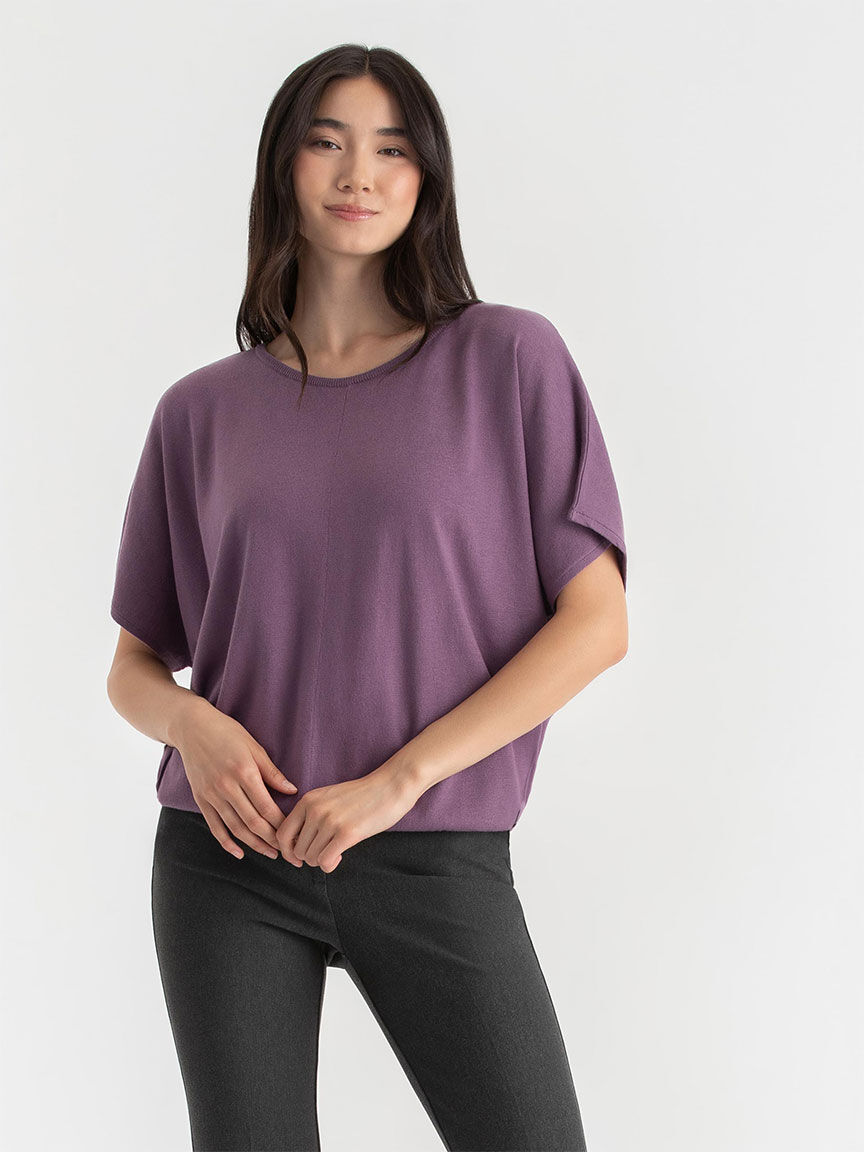 Cashmere Blend Dolman Sleeve Sweater Ricki s Size M Purple Gumdrop Colour