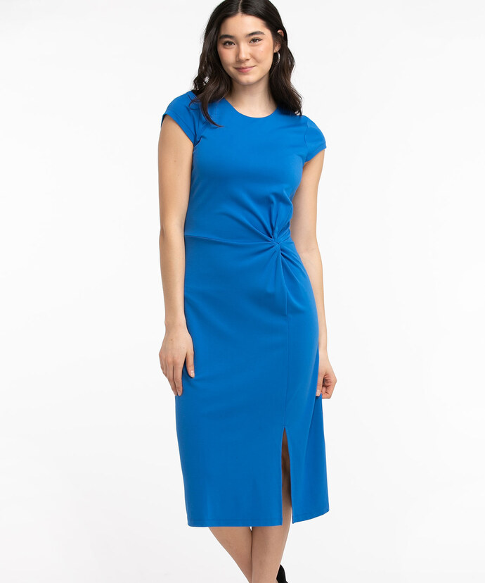 Knotted Short Sleeve Dress Image 1