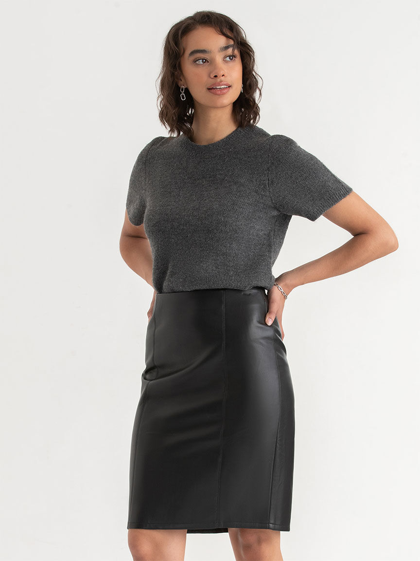 Fake leather pencil skirt new arrivals
