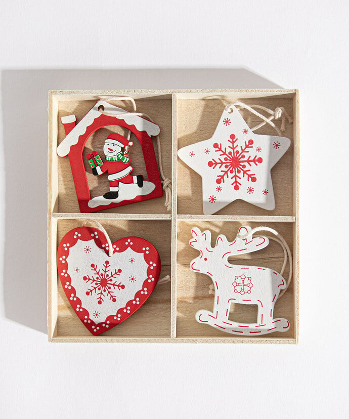 Wooden Christmas Ornament 12-Pack Image 1