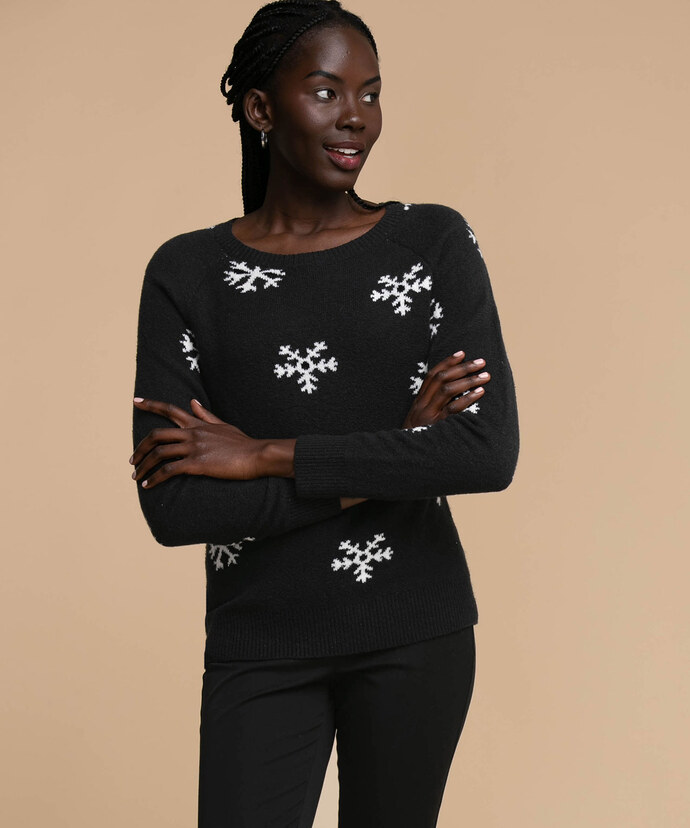 Snowflake Pullover Sweater Image 1