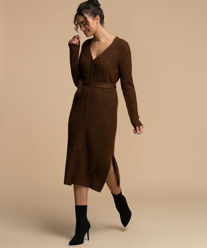 Button Front Sweater Dress Image 5