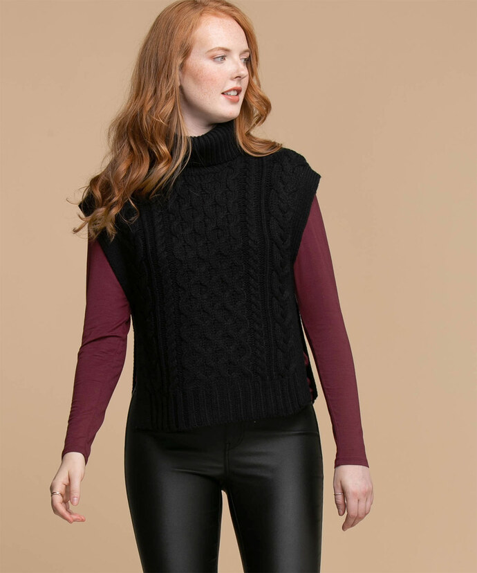 Femme By Design Cowl Neck Sweater Vest Image 1