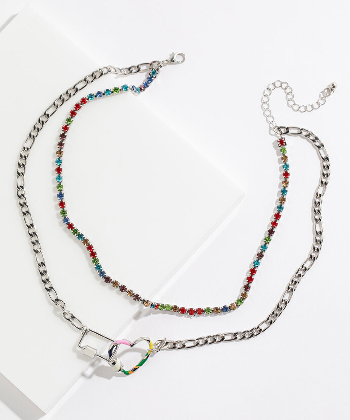 Layered Rainbow Necklace Image 1