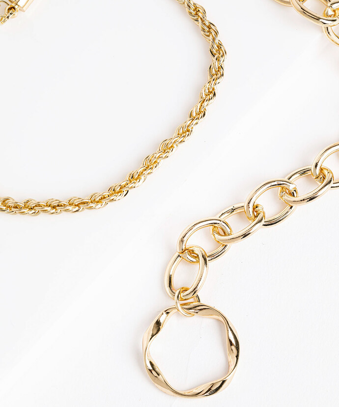 Gold Chain Bracelet 2-Pack Image 2
