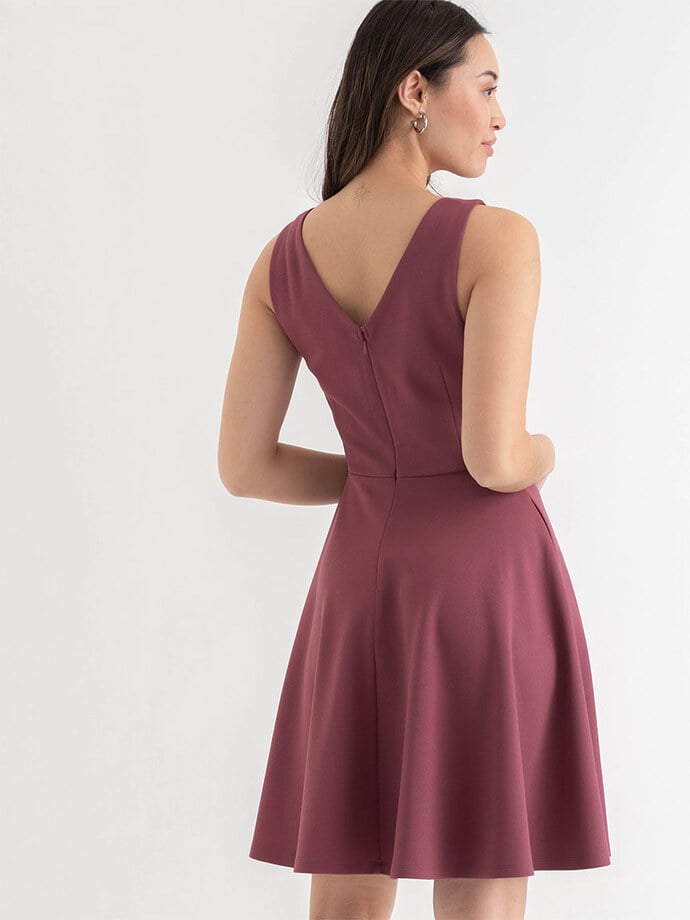Iconic Crepe Fit 'N Flare Dress with Pockets Image 4