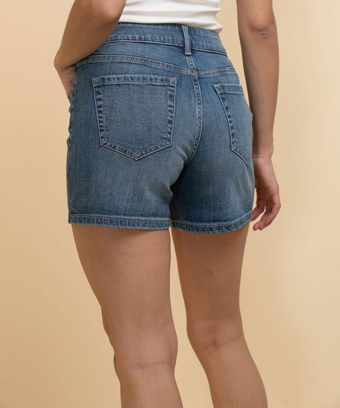Mid-Length Jean Shorts Image 4