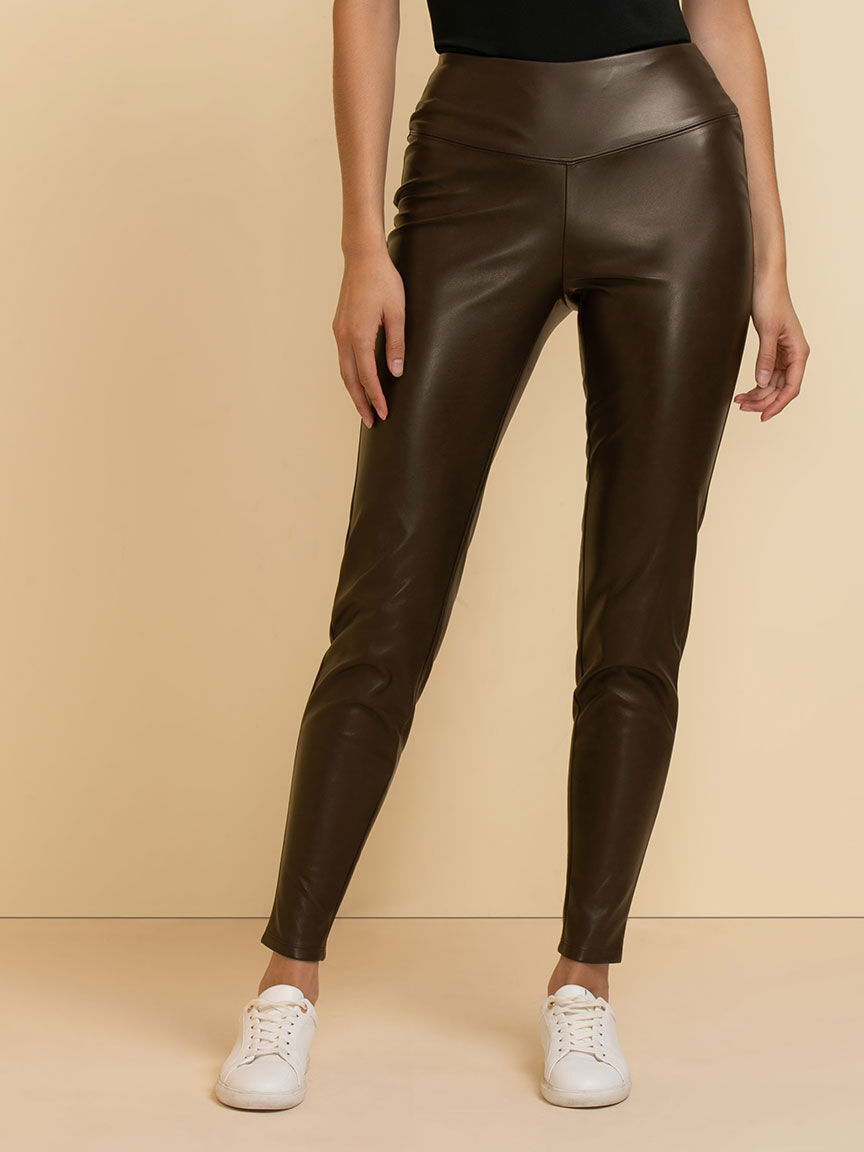 Yellow leather leggings shop